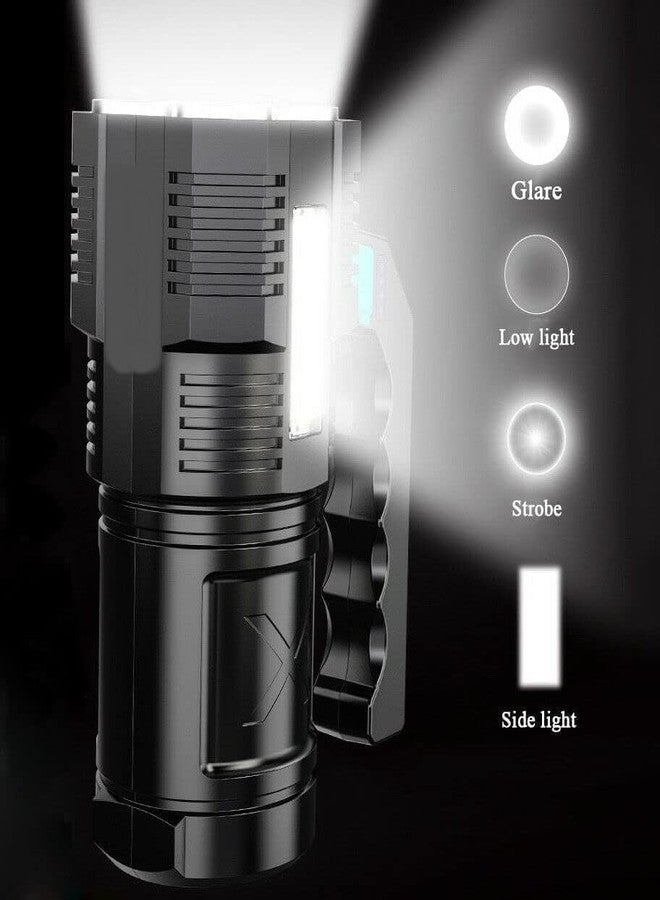 VINSU All-in-One Solar-Powered Rechargeable Camping Lantern Flashlight - 7 Modes, High Lumens - Perfect for Hiking, and Outdoor Activities (Rechargable Torch Light) - Image 3